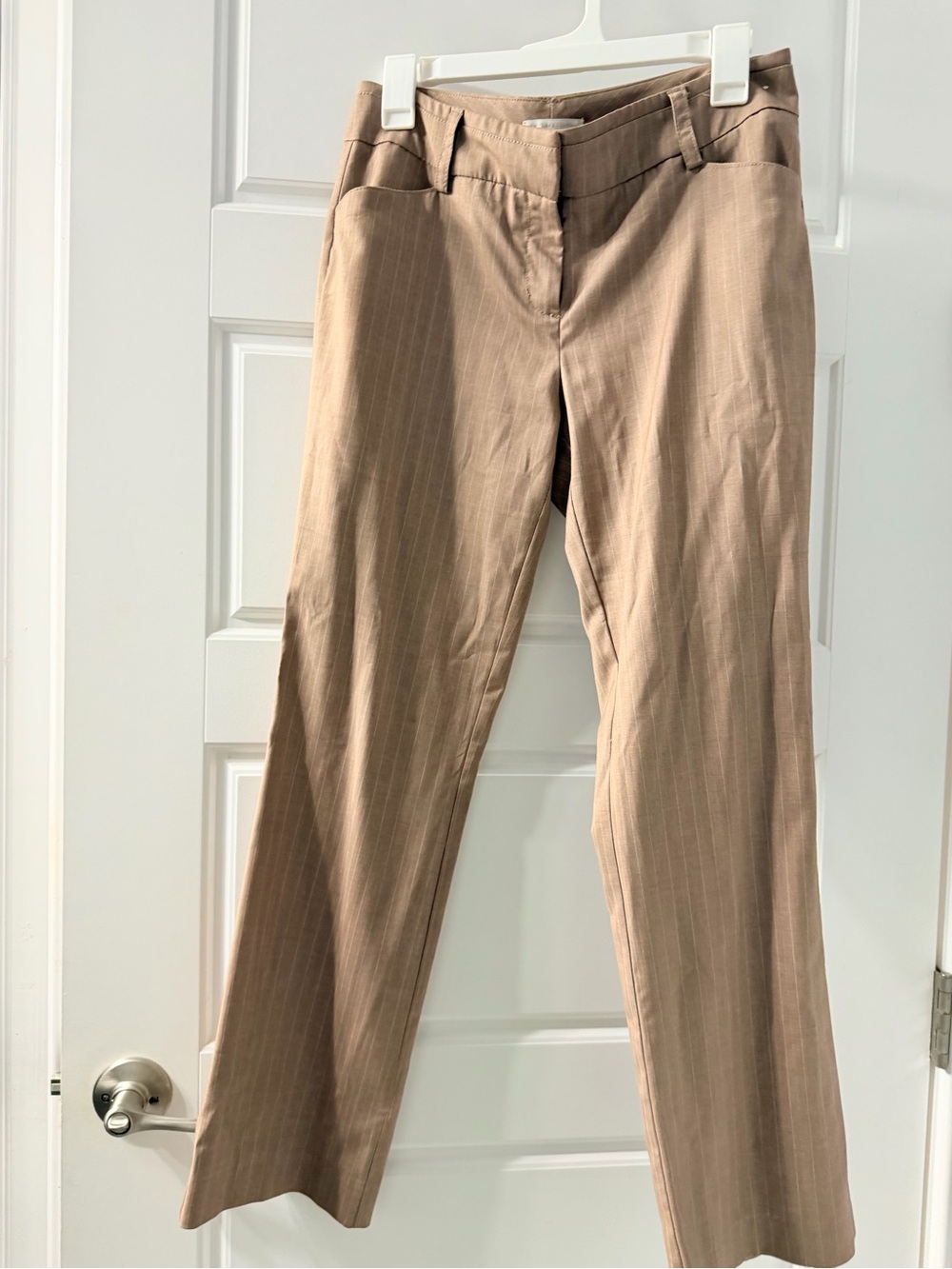 New York & Company Beige Pinstripe Double-Breasted Vest and Pants - Picture 4 of 7